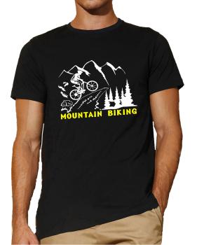 Mountainbiking | T-Shirt, Brustdruck mittig