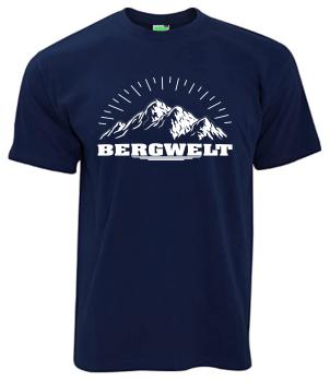 Bergwelt Logo | T-Shirt, Brustdruck mittig