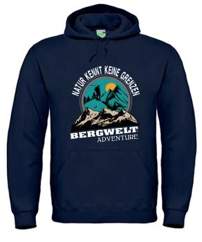 Bergwelt® Hoodie Natur kennt keine Grenzen | Kapuzen-Sweatshirt