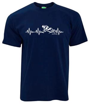 Herzschlag Mountainbiking | T-Shirt, Brustdruck mittig