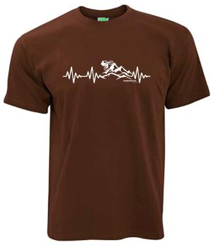 Herzschlag Mountainbiking | T-Shirt, Brustdruck mittig