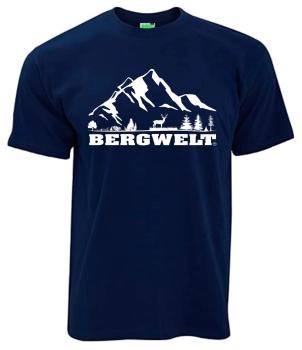 Wald und Gebirge | T-Shirt, Brustdruck mittig