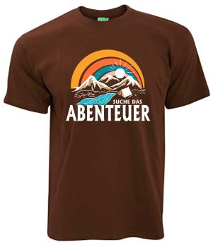 Suche das Abebteuer | T-Shirt, Brustdruck mittig