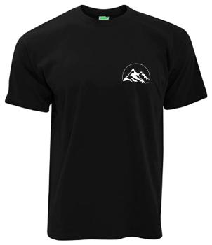 Berg im Halbkreis | T-Shirt, kleiner Brustdruck links