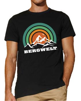 Bergwelt Buntkreis | T-Shirt, Brustdruck mittig