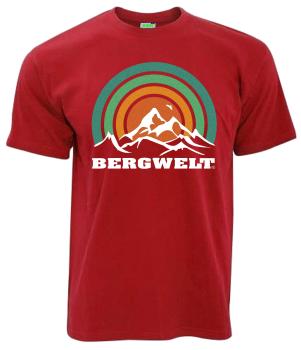 Bergwelt Buntkreis | T-Shirt, Brustdruck mittig