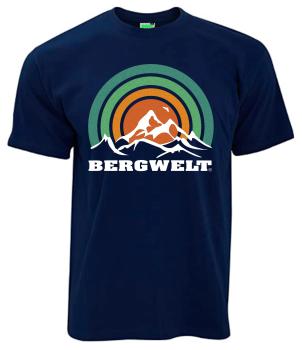 Bergwelt Buntkreis | T-Shirt, Brustdruck mittig