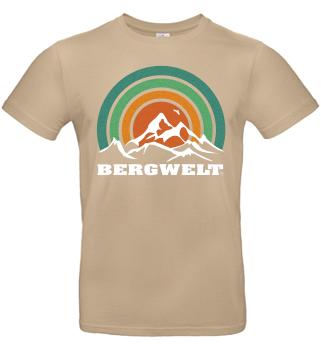 Bergwelt Buntkreis | T-Shirt, Brustdruck mittig