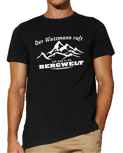 Der Watzmann ruft | T-Shirt, Brustdruck mittig