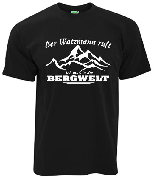 Der Watzmann ruft | T-Shirt, Brustdruck mittig