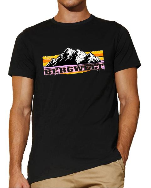 Bergwelt Retro | T-Shirt, Brustdruck mittig