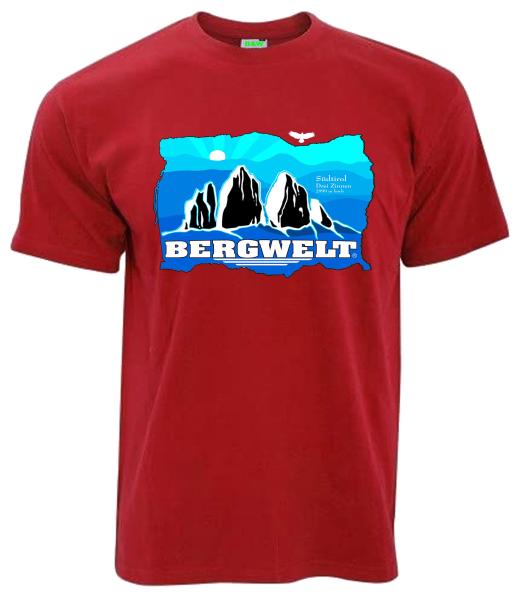 Drei Zinnen Südtirol | T-Shirt, Brustdruck mittig