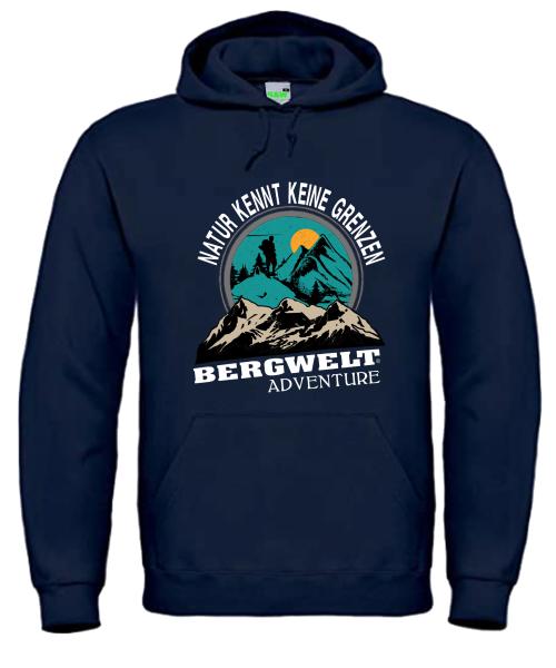 Bergwelt® Hoodie Natur kennt keine Grenzen | Kapuzen-Sweatshirt