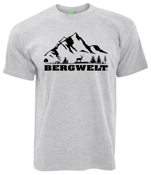 Wald und Gebirge | T-Shirt, Brustdruck mittig