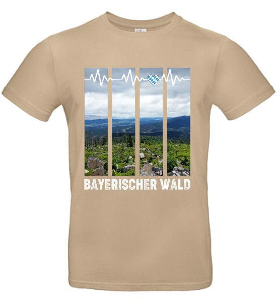 Herzschlag Bayerischer Wald | T-Shirt, Brustdruck mittig