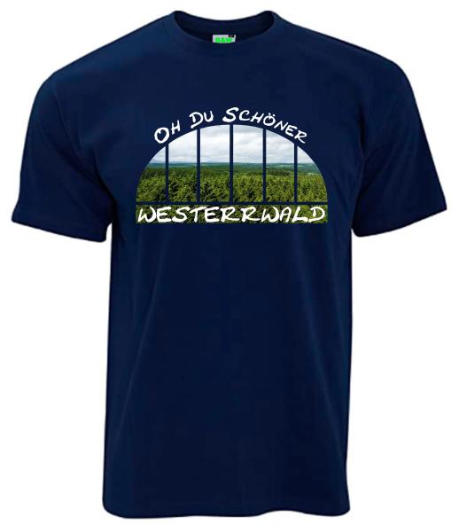 Oh du schöner Westerwald | T-Shirt, Brustdruck mittig