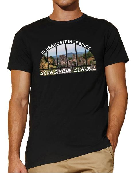 Sächsische Schweiz Elbsandsteingebirge | T-Shirt, Brustdruck mittig