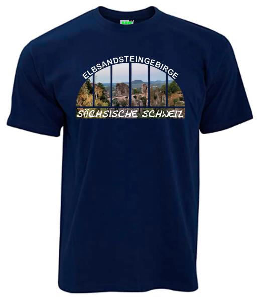 Sächsische Schweiz Elbsandsteingebirge | T-Shirt, Brustdruck mittig