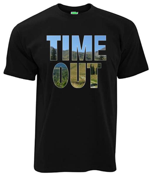 Time Out Auszeit | T-Shirt, Brustdruck mittig